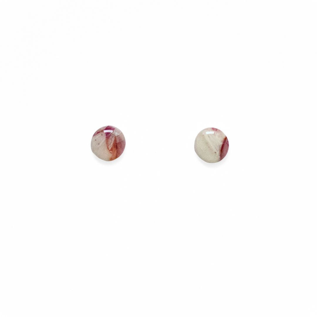 Marble Bloom – handgemaakte pastel oorbellen met marmerlook - 14