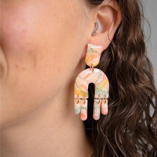 Peachy Pastels - oorhangers 1