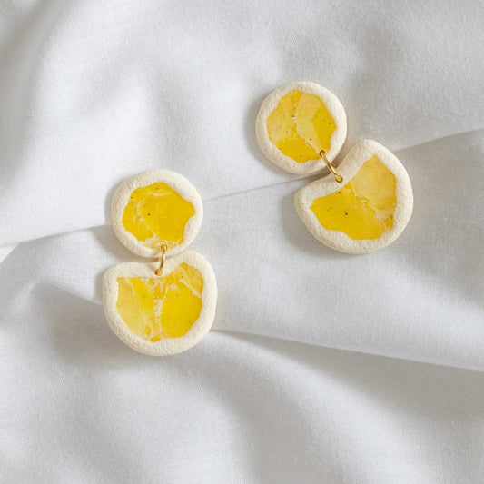 Summer Solstice - gele korte oorhanger