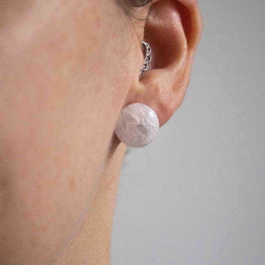 Grey Marble - oorknopjes 3