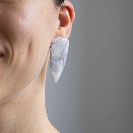 Grey Marble - oorknopjes 1