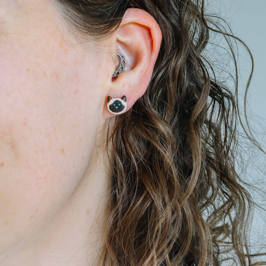 Cattitude - siamese kat - kleine oorknopjes