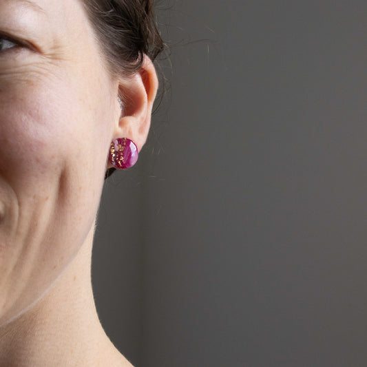 Raspberry Rainbow - oorknopjes 2