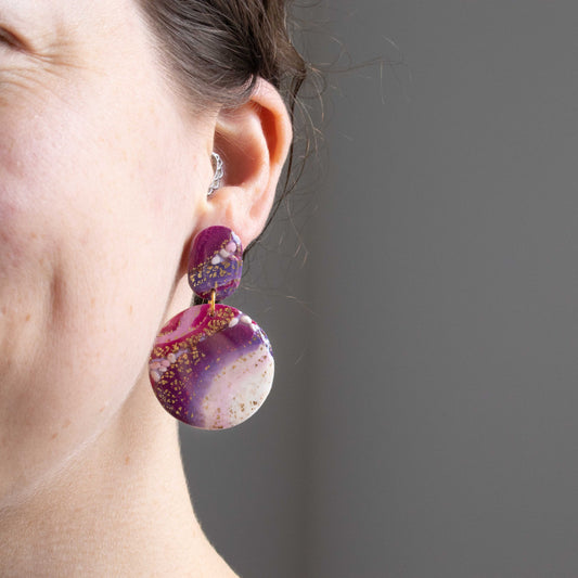 Raspberry Rainbow - oorhangers 1