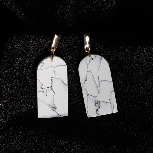 White Marble - oorhangers 2
