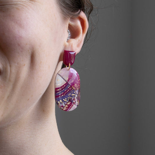 Raspberry Rainbow - oorhangers 3