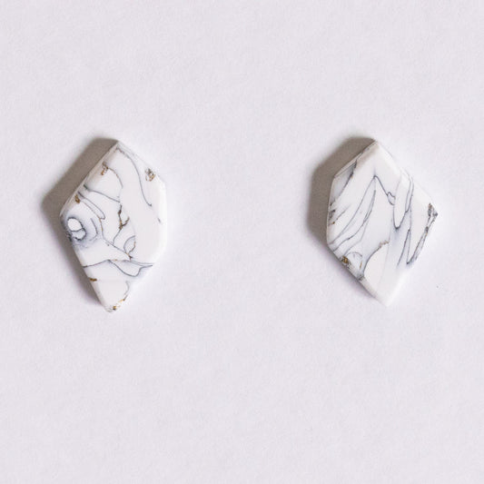 White Marble - oorknopjes 2