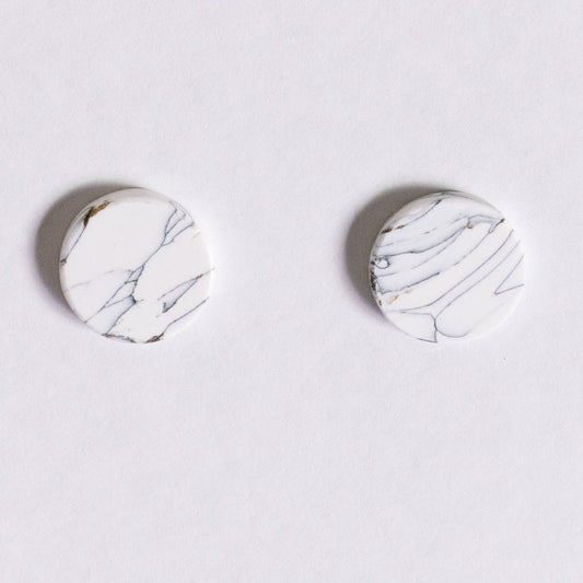 White Marble - oorknopjes 5
