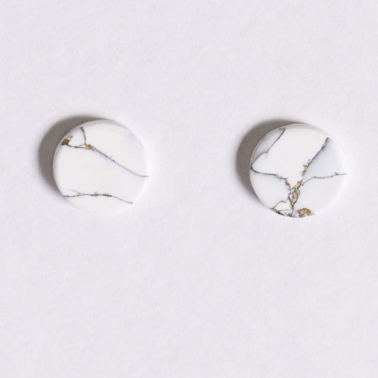 White Marble - oorknopjes 3