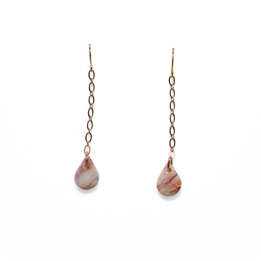 Marble Bloom – handgemaakte pastel oorbellen met marmerlook - 12