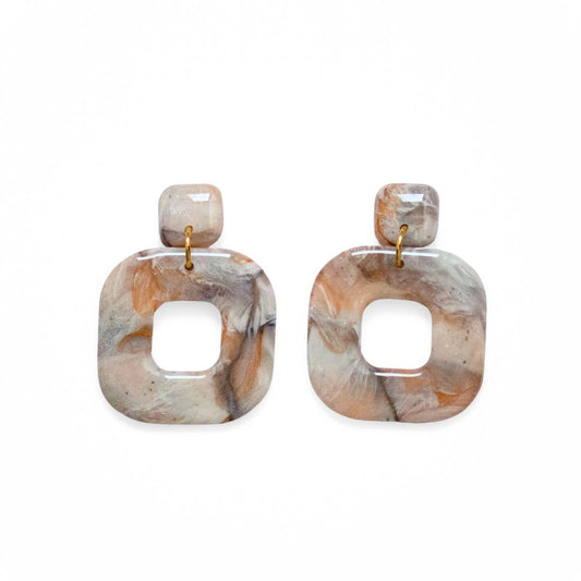 Marble Bloom – handgemaakte pastel oorbellen met marmerlook - 13