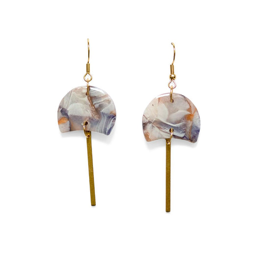 Marble Bloom – handgemaakte pastel oorbellen met marmerlook - 07