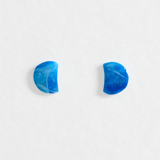 Summer Essentials - oorknopjes maanvormig blauw