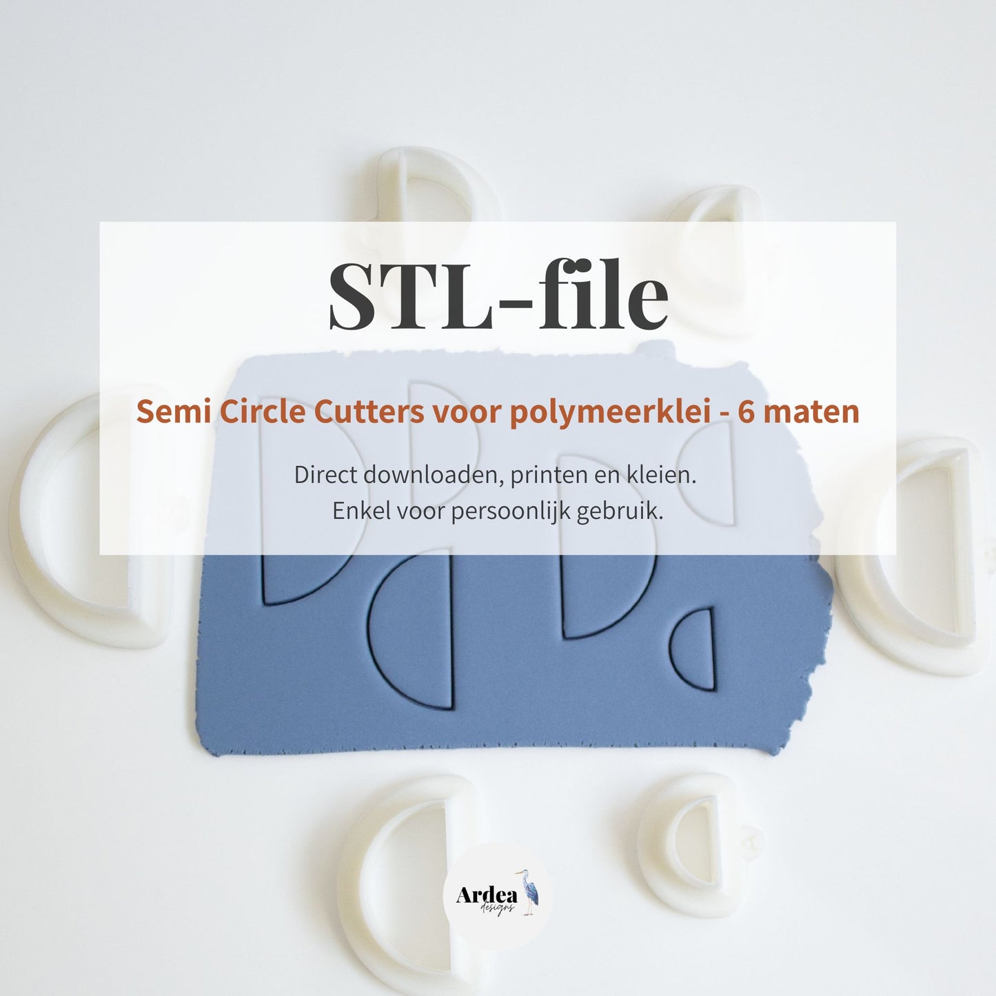 Semi Circle Clay Cutters | STL File (digital download)