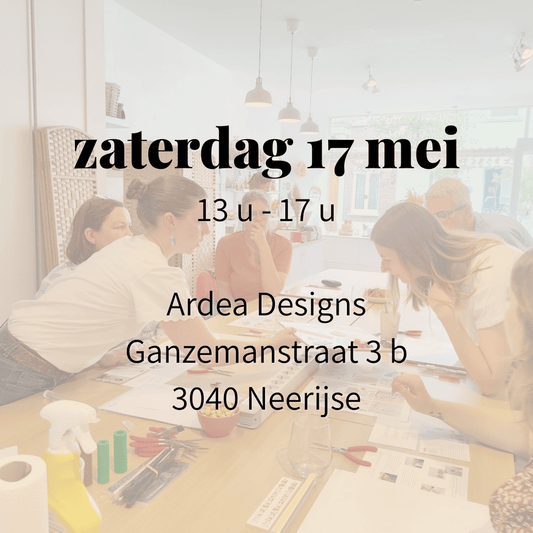 Workshop - juwelen maken in polymeerklei - 17 mei van 13u tot 17u - Neerijse