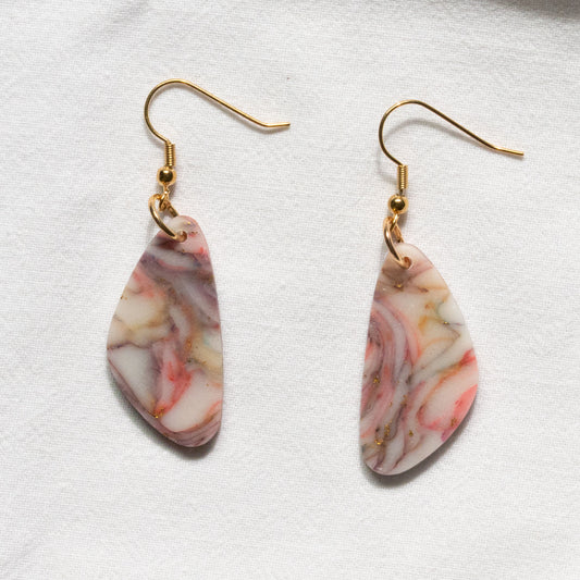 Pink & Blue Howlite - oorhangers 8