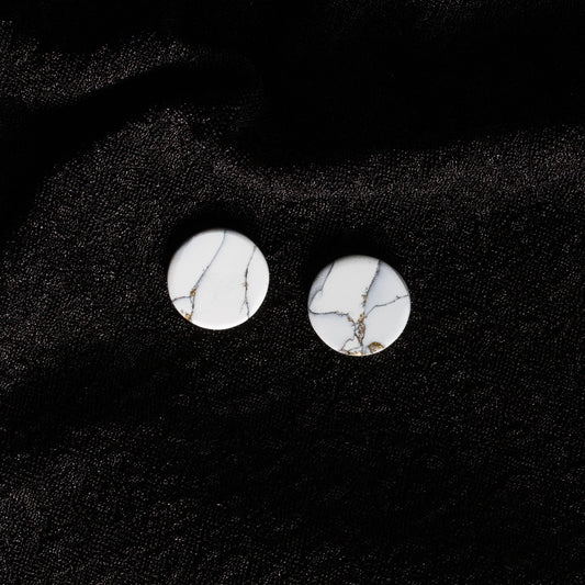 White Marble - oorknopjes 3