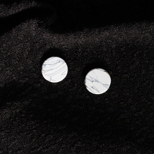 White Marble - oorknopjes 5