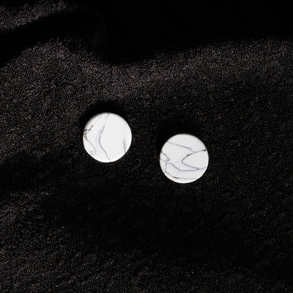 White Marble - oorknopjes 4