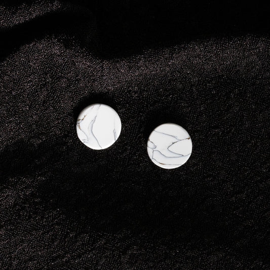 White Marble - oorknopjes 4