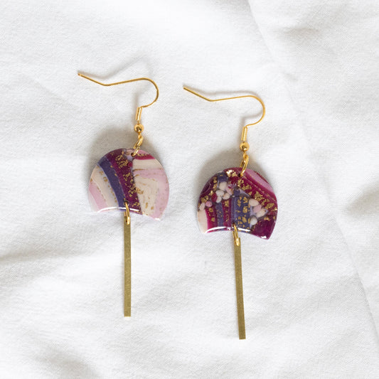 Raspberry Rainbow - oorhangers 4